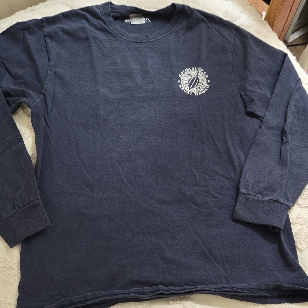Koloa Navy Long Sleeve Graphic Tee